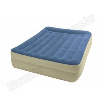 Надувная кровать с насосом Intex 67714 Pillow Rest Raised Bed 203 x 152 x 47