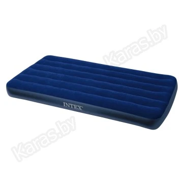 Надувной матрас Intex 68757 King Downy Royal Blue 99х191х22 см