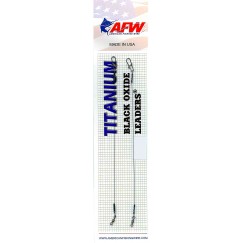 Титановые поводки AFW Titanium Black Oxide Leaders оснащённые вертлюгом и застёжкой, тест: 6.8 кг (2 шт.)