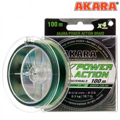 Леска плетёная Akara Power Action X4 135м (зеленый)