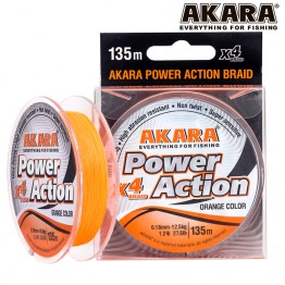 Леска плетёная Akara Power Action X4 135м (оранжевый)