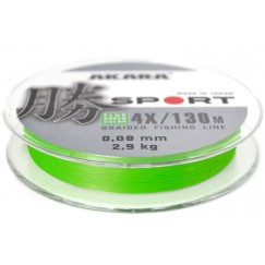 Леска плетёная Akara Sport X4 Fluo Green 130м (зеленый)