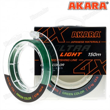 Леска плетёная Akara Ultra Light Competition X4 150м (темно-зеленый)