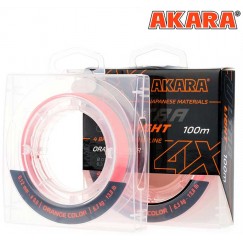 Леска плетёная Akara Ultra Light X4 100м (оранжевый)