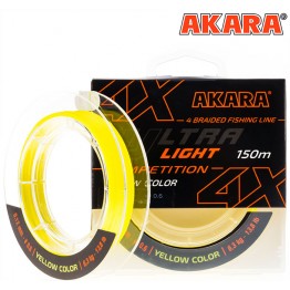 Леска плетёная Akara Ultra Light Competition X4 150м (жёлтый)