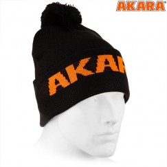 Шапка Akara Sport Winter Pompon черная