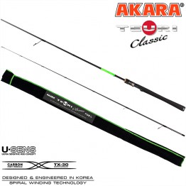 Спиннинг Akara Teuri Classic 762L, углеволокно, штекерный, 2.3 м, тест: 3.5-12 г, 120 г