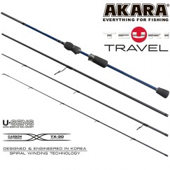 Спиннинг Akara Teuri Travel UL, углеволокно, штекерный, 2,28 м, тест: 0,5-6 г, 91 г