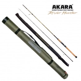 Спиннинг Akara River Hunter M в чехле, углеволокно, штекерный, 2,4 м, тест: 7-28 г, 140 г