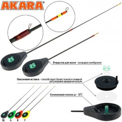 Зимняя удочка Akara SP-1T тест: 2-8, 35 см