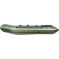 Надувная 3-местная ПВХ лодка Аква 2900 СК (сборный пайол, киль, зеленый)