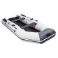 Надувная 3-местная ПВХ лодка Аква 3200 СКК (слань-книжка, киль, светло-серый, графит)