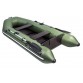 Надувная 2-местная ПВХ лодка Аква 2800 СКК (слань-книжка, киль, зеленая)