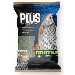 Прикормка Amatar Plus Плотва Конопля (зеленая) 1кг