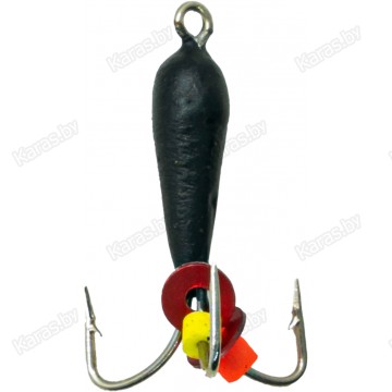 Мормышка вольфрамовая "Чёртик" классический с ушком 3.0 мм (черный)