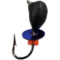 Мормышка вольфрамовая "Капля" классическая черная с ушком 2.5 мм