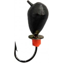 Мормышка вольфрамовая "Капля" классическая черная с ушком 4.0 мм