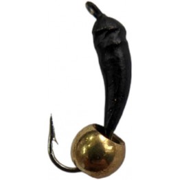 Мормышка вольфрамовая "Уралка" с латунным шариком и ушком 2.5 мм