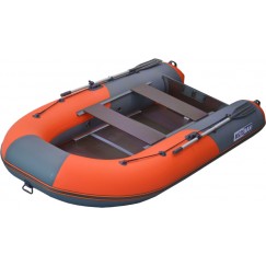 Надувная 3-х местная ПВХ лодка Boatsman BT330K (графит-оранжевый)
