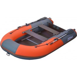 Надувная 3-х местная ПВХ лодка Boatsman BT330K (графит-оранжевый)