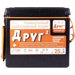 Ящик рыболовный зимний Camping World Друг 2+ (25 л) + система крепления