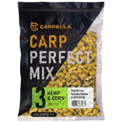 Карповый супермикс Carpella №3 кукуруза натуральная с коноплей 1 кг