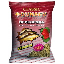 Прикормка Dunaev Classic Карп Клубника (коричневая) 0.9 кг