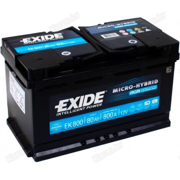 Аккумулятор для лодочного мотора Exide Hybrid AGM EK800 80Ah