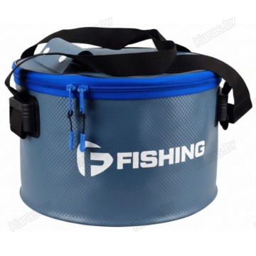 Ведро для прикормки с крышкой F-Fishing 30x18 см