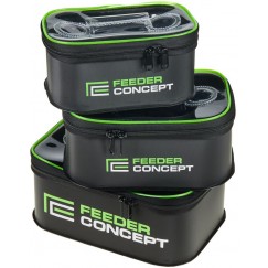 Набор емкостей для прикормки и насадки Feeder Concept EVA с крышкой 3 шт (набор 270х170х100 мм)