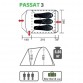 Туристическая палатка Helios Passat-3 (HS-2368-3 Go)