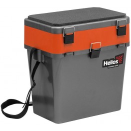 Ящик рыболовный зимний Helios 19 л (серый/оранжевый)