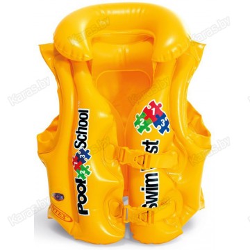 Жилет спасательный детский Intex Pool School 50x47 см (3-6 лет)
