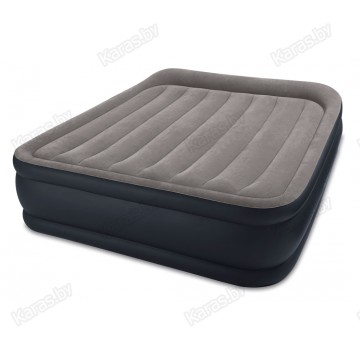 Надувная кровать INTEX 64136 Delux Pillow c подголовником 152 х 203 х 42 (насос 220В)