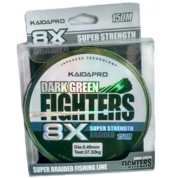 Леска плетёная Kaida Pro Fighters 8x 150 м (зеленая)