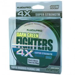 Леска плетёная Kaida Pro Fighters 4x 100 м (зеленая)