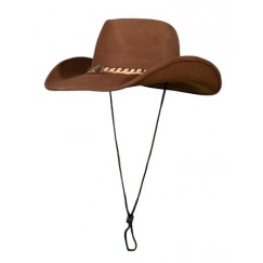 Шляпа Tagrider ковбойская с косичкой, коричневая