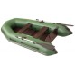 Надувная 2-ух местная ПВХ лодка Лоцман Стандарт M-280 ЖС (зеленая)