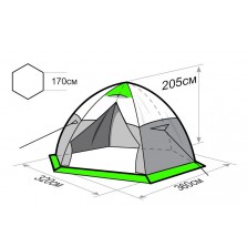 Палатка всесезонная Лотос 5У Шторм (3.20x3.60x2.05 м)