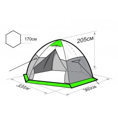 Палатка всесезонная Лотос 5У Шторм (3.20x3.60x2.05 м)