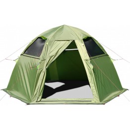 Палатка-шатер автоматическая Лотос 5 Мансарда М (модульная) 2022 + Внутренняя палатка + Пол влагозащитный + Стойки
