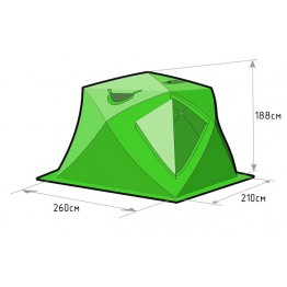Палатка зимняя Лотос Куб 4 Классик Лонг (2.60x2.10x1.88 м)