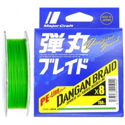 Леска плетёная Major Craft Dangan Braid X8 150 м (зеленый)