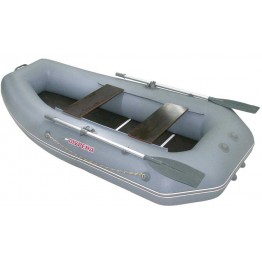 Надувная 3-местная ПВХ лодка Мурена 300 MP-3 (сборный пайол, серая)