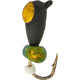 Мормышка вольфрамовая "Капля" с золотой коронкой и ушком 3.0 мм (634Q3)