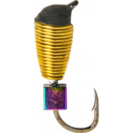 Мормышка вольфрамовая "Капля" в золотой оплетке с ушком 3.0 мм (624E)