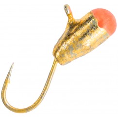 Мормышка вольфрамовая "Конус с флюриком" с ушком 3.0 мм