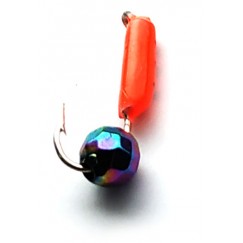 Мормышка вольфрамовая "Столбик" с граненым шариком "Хамелеон" и ушком 1.5 мм (красная)