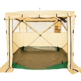 Палатка-шатер Пингвин Кемпинг 6 (3.0х2.8х2.18м) + гидропол Премиум