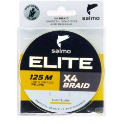 Леска плетёная Salmo Elite X4 Braid Fluo Yellow 125 м